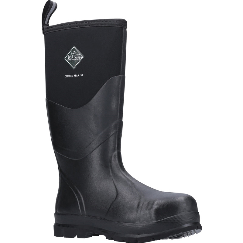 Muck Boot Chore Max Neoprene Safety Wellington Black Size 6