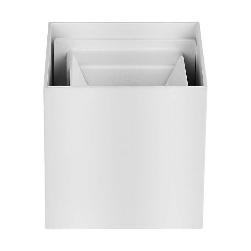 V-TAC 5W LED IP65 Square Wall Light with Adjustable Beam White 700lm Warm White