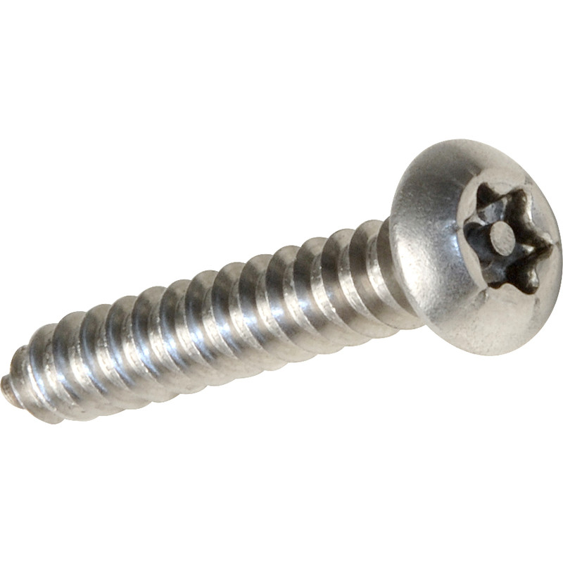 Stainless Steel Star Self Tapping Screw 8 x 1" Pin Button