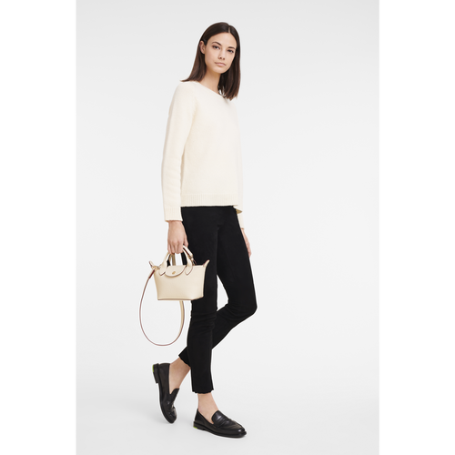Beige Women's Longchamp Le Pliage Cuir LGP XS Leather Top-handle Bags | 4629835-OU