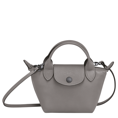 Grey Women's Longchamp Le Pliage Cuir Leather Crossbody Bags | 9605143-KL