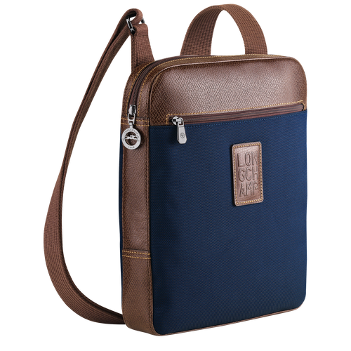 Blue Men's Longchamp Boxford L Canvas Crossbody Bags | 2835946-IU