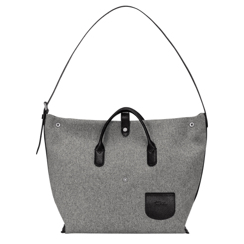 Grey Women's Longchamp Roseau Essential XL Canvas Shoulder Bags | 0562817-DO