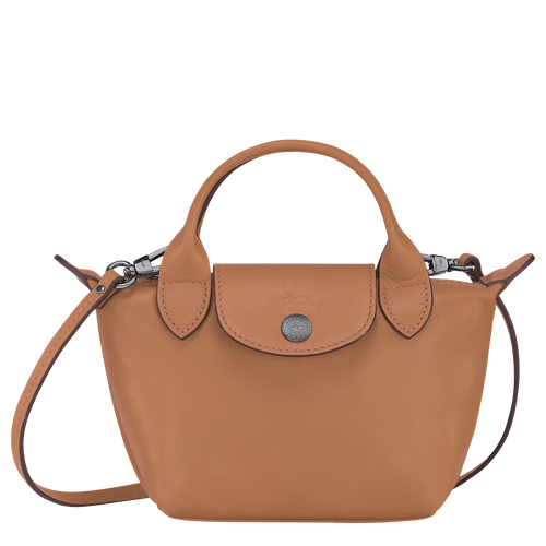 Beige Women's Longchamp Le Pliage Cuir Leather Crossbody Bags | 6714358-JP