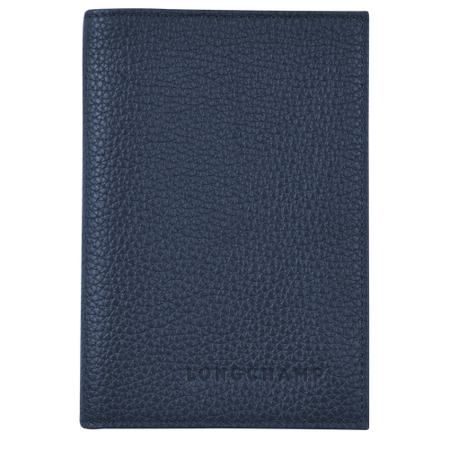 Blue Women's Longchamp Passport cover Le Foulonné Leather Pouches | 0687541-RF