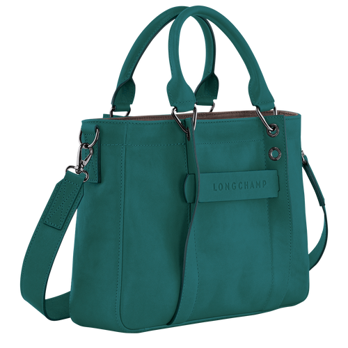 Green Women's Longchamp 3D S Leather Top-handle Bags | 2751906-DU