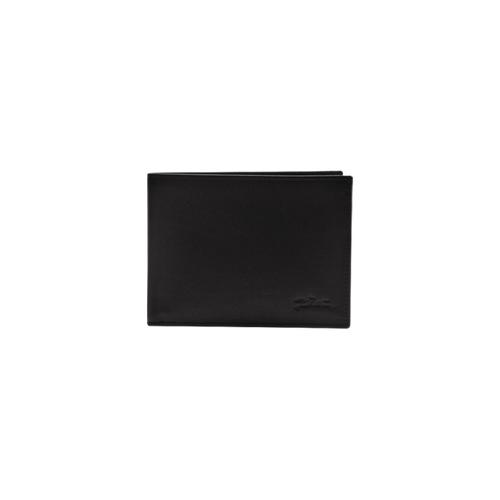Black Men's Longchamp Baxi Leather Wallets | 2130864-UY