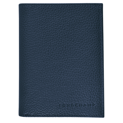 Blue Women's Longchamp Le Foulonné Leather Wallets | 7840925-PL - Exclusive Outlet Sale