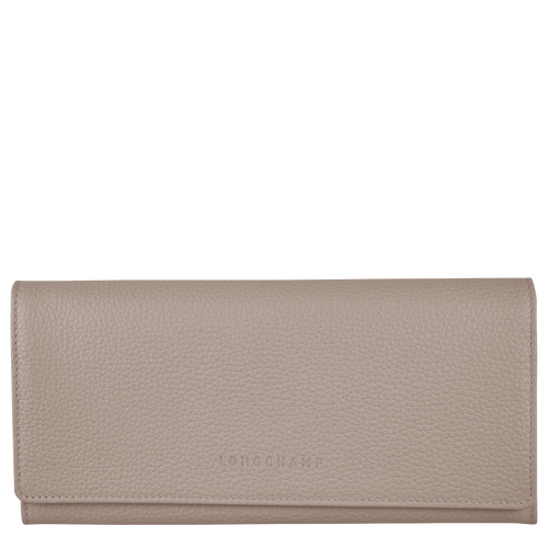 Grey Women's Longchamp Long continental Le Foulonné Leather Wallets | 6283479-FE - Exclusive Outlet Sale