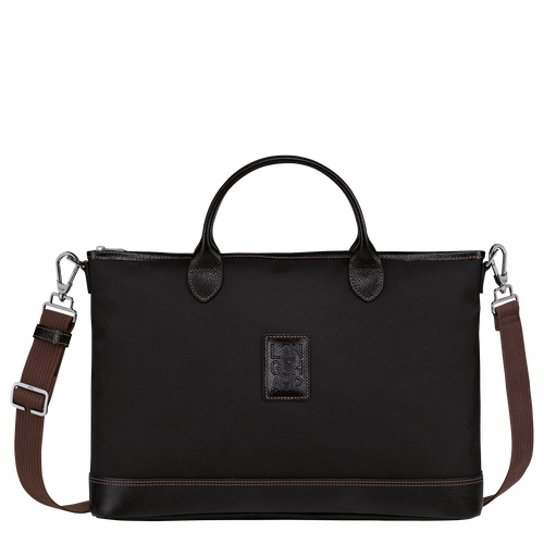Black Women's Longchamp Boxford S Canvas Briefcase | 5498736-RO
