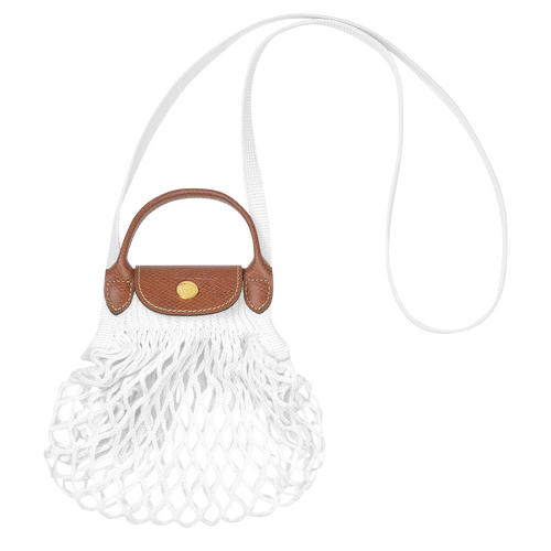 Beige Women's Longchamp Le Pliage Filet XS Canvas Crossbody Bags | 2531487-WY