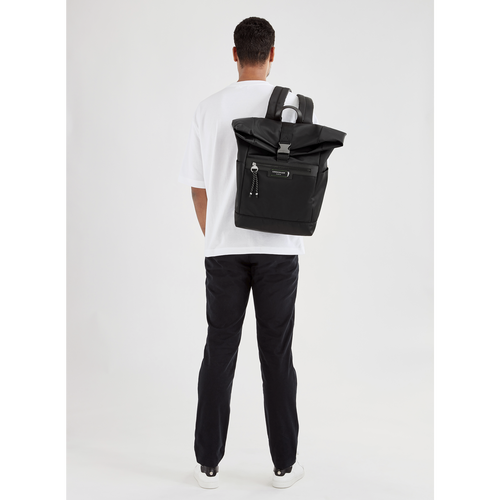 Black Men's Longchamp Le Pliage Energy Canvas, Recycled canvas Backpacks | 0158936-AO