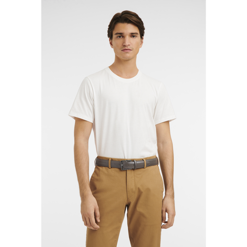 Grey Men's Longchamp Végétal Leather Belts | 6951043-VY