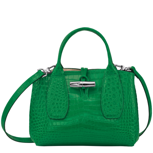 Green Women's Longchamp Roseau S Leather Top-handle Bags | 3568291-RQ