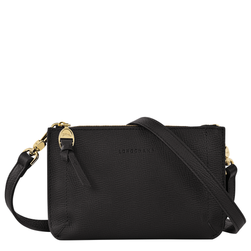 Black Women's Longchamp Mailbox Leather Wallets | 4061285-AV - Exclusive Outlet Sale