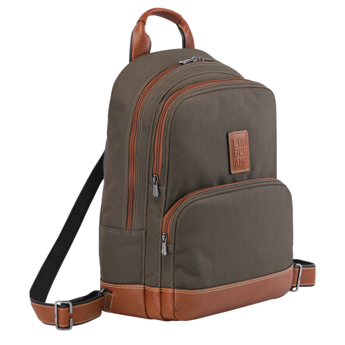 Brown Men's Longchamp Boxford Canvas Backpacks | 1482596-JU