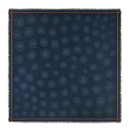 Sale on Blue Men's Longchamp Fall-Winter 2022 Collection Cotton Stoles | 6712483-GC - Shop Now