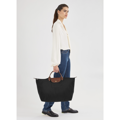 Black Women's Longchamp Le Pliage Original L Canvas, Recycled canvas Travel Bags | 6420839-MB
