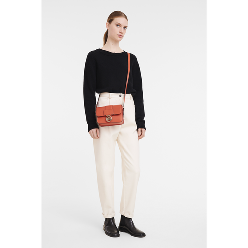 Orange Women's Longchamp Box-Trot S Leather Crossbody Bags | 5748913-RB