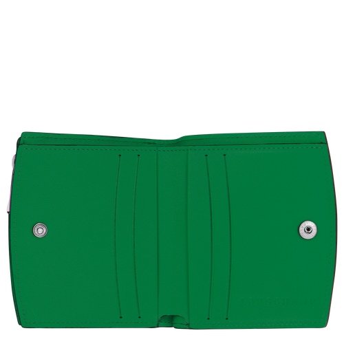 Green Women's Longchamp Roseau Leather Wallets | 8236149-TD - Exclusive Outlet Sale