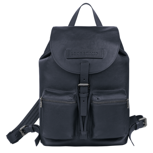 Blue Men's Longchamp 3D M Leather Backpacks | 9854072-HM
