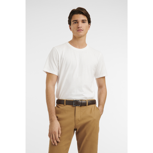Brown Men's Longchamp Végétal Leather Belts | 9036524-NG