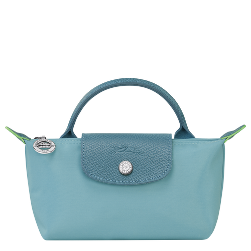 Blue Women's Longchamp Le Pliage Green Canvas, Recycled canvas Pouches | 5612948-EM