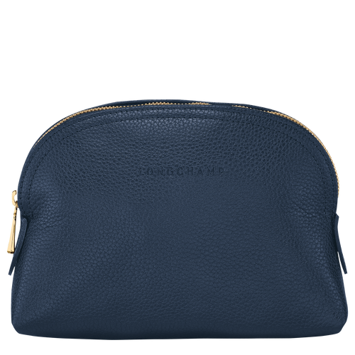 Blue Men's Longchamp Le Foulonné Leather Pouches | 6518920-FZ