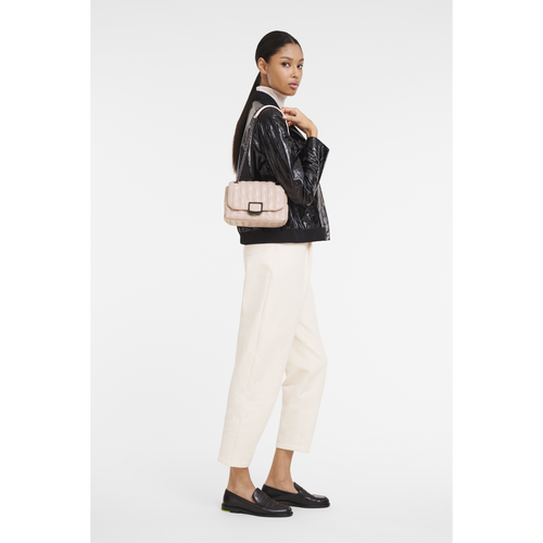 Pink Women's Longchamp Brioche S Leather Crossbody Bags | 1672084-RD