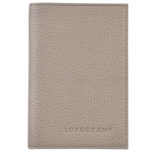 Grey Women's Longchamp Passport cover Le Foulonné Leather Pouches | 1837295-EW