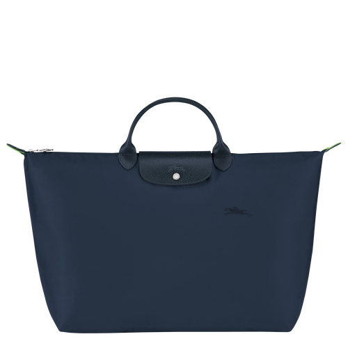 Blue Women's Longchamp Le Pliage Green L Canvas, Recycled canvas Travel Bags | 1679420-ZO