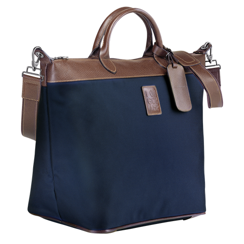 Blue Women's Longchamp Boxford Canvas Travel Bags | 3916547-QB