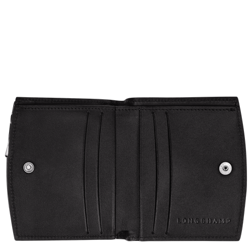 Black Women's Longchamp Roseau Leather Wallets | 3065821-SH - Exclusive Outlet Sale
