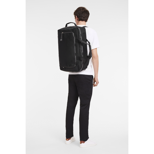 Black Men's Longchamp Le Pliage Energy Canvas, Recycled canvas Travel Bags | 2186043-VN