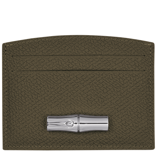 Green Women's Longchamp Roseau Leather Cardholders | 2374081-KT