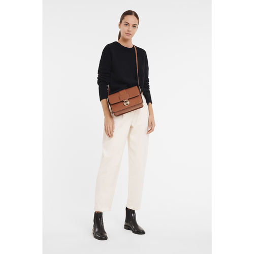 Brown Women's Longchamp Box-Trot M Leather Crossbody Bags | 8304126-RV