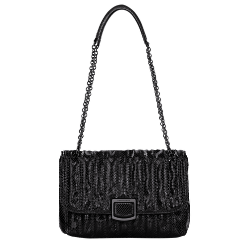 Black Women's Longchamp Brioche M Leather Crossbody Bags | 8927143-ZW