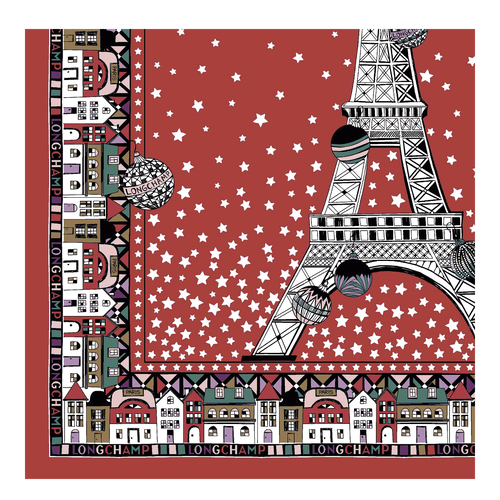 Orange Women's Longchamp Fall-Winter 2022 Collection Silk Silk Scarves | 1796843-HV