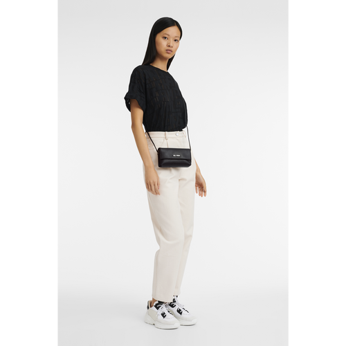 Black Women's Longchamp Roseau Essential Leather Pouches | 0583679-VL