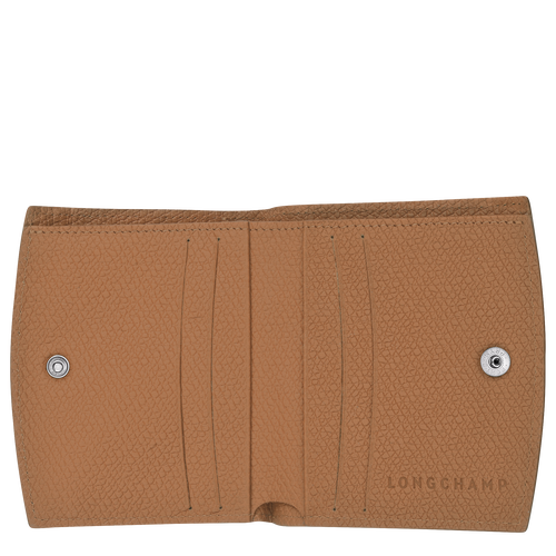 Beige Women's Longchamp Roseau Leather Wallets | 5267108-QD - Exclusive Outlet Sale