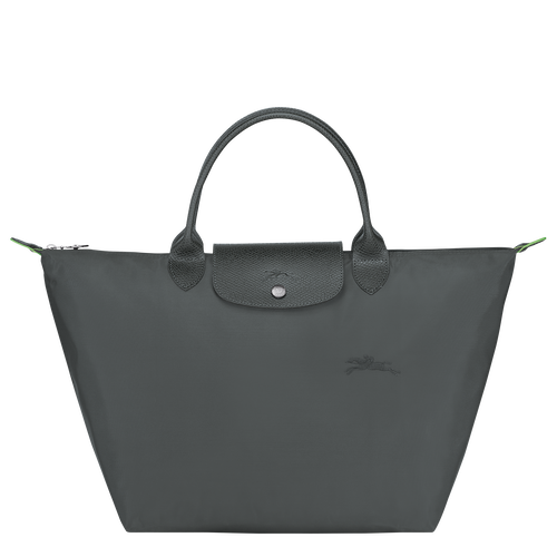 Grey Women's Longchamp Le Pliage Green M Canvas, Recycled canvas Top-handle Bags | 1459708-HO