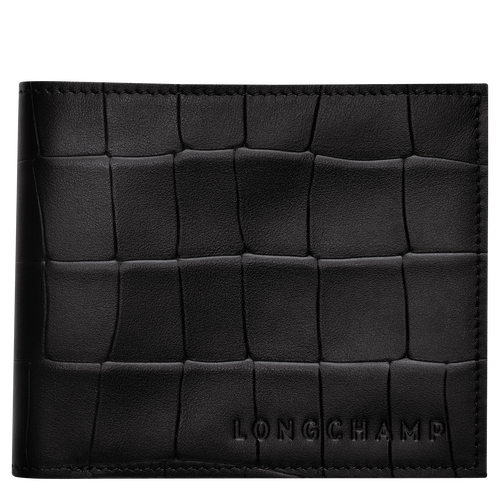 Black Men's Longchamp Croco Block Leather Wallets | 8213509-TK