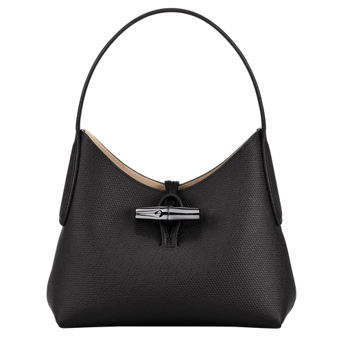 Black Women's Longchamp Roseau XS Leather Shoulder Bags | 6127930-RP