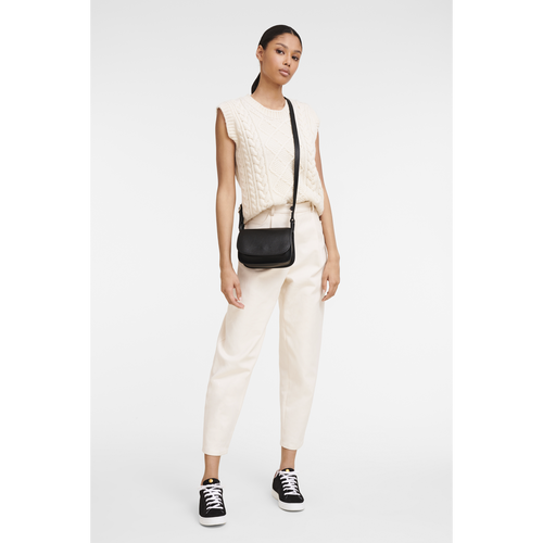 Black Women's Longchamp Le Foulonné S Leather Crossbody Bags | 6078253-XG
