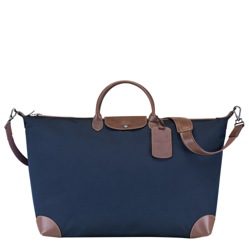 Blue Women's Longchamp Boxford XL Canvas Travel Bags | 7621035-IP