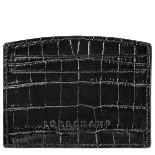 Black Women's Longchamp Roseau Leather Cardholders | 3742856-RK