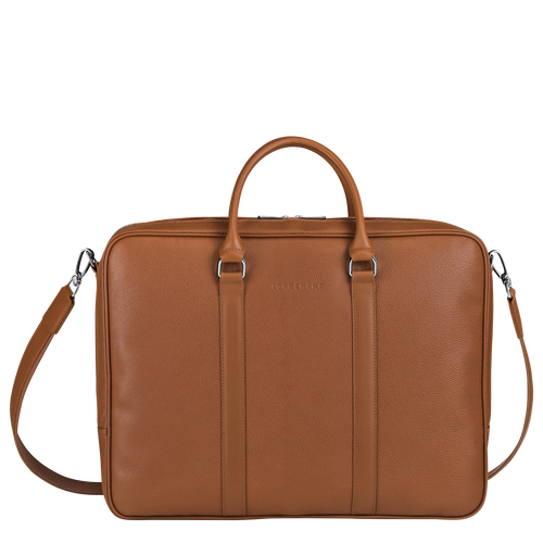 Brown Women's Longchamp Le Foulonné L Leather Briefcase | 3486972-LX