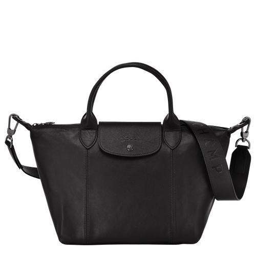 Black Women's Longchamp Le Pliage Cuir S Leather Top-handle Bags | 7903861-IC