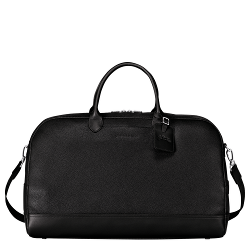 Black Women's Longchamp Le Foulonné L Leather Travel Bags | 8567934-YB