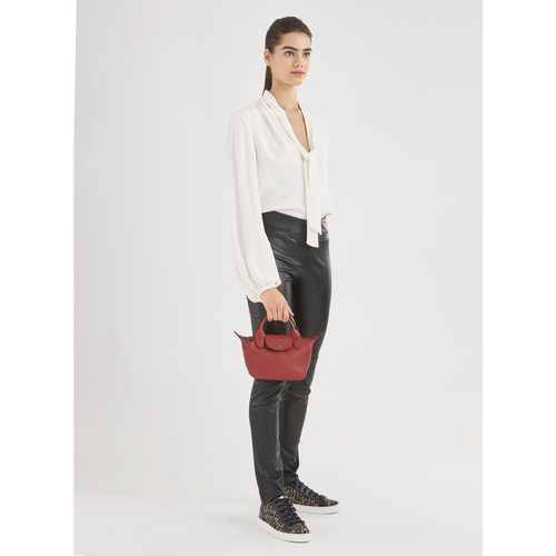 Orange Women's Longchamp Le Pliage Cuir XS Leather Top-handle Bags | 6087513-WB